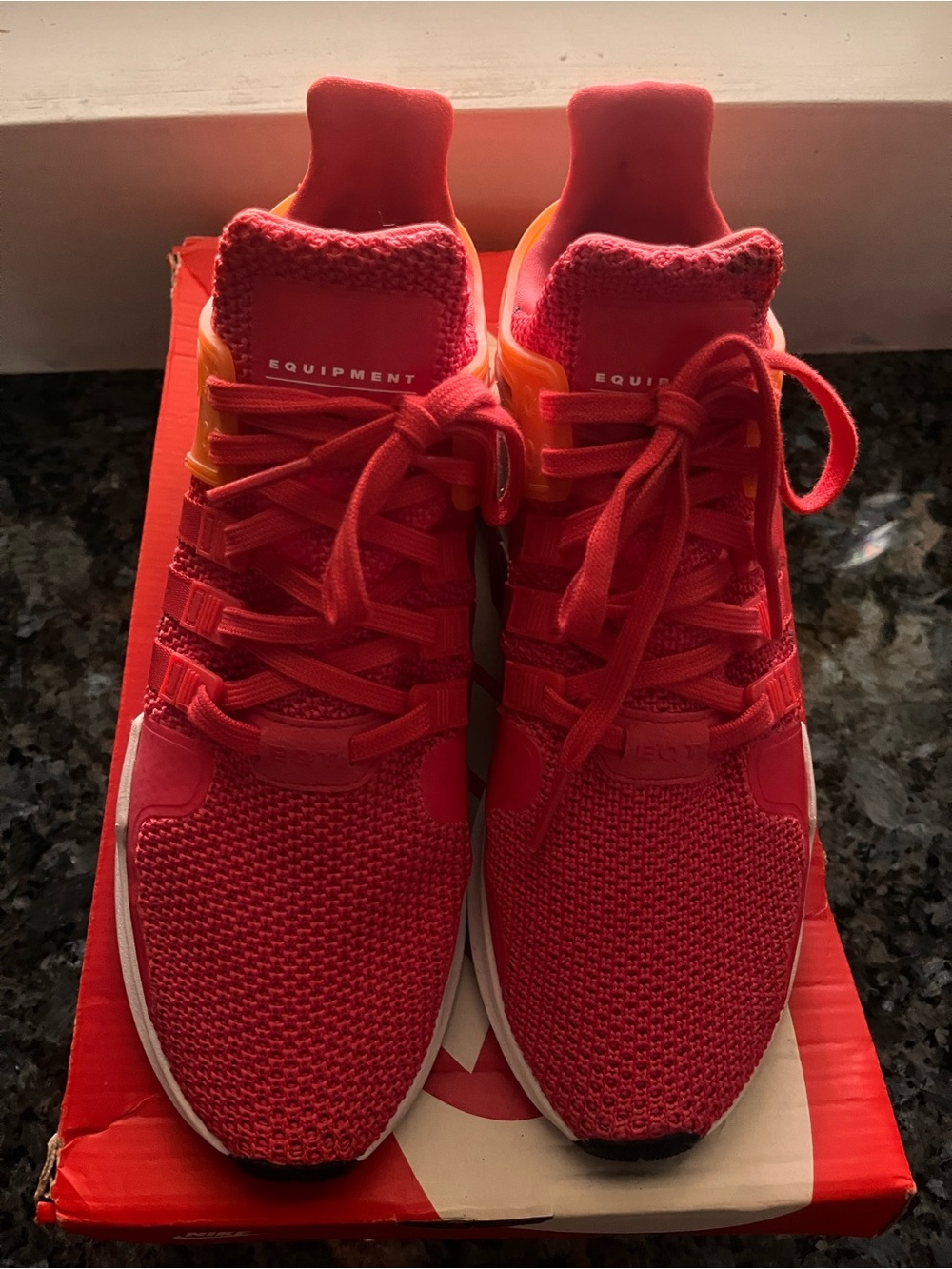 Men’s orange VaporMax Plus sneaker size 8.5
